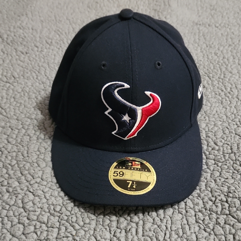 New Era 59Fifty Low Profile Houston Texans Cap Dark Blue Size 7 1/4 NWT